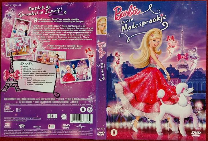 Barbie in een Modesprookje DVD - Goede Kwaliteit!, Cd's en Dvd's, Dvd's | Kinderen en Jeugd, Zo goed als nieuw, Film, Poppen, Alle leeftijden