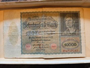 Bankbiljet Duitsland 10.000 m beschikbaar voor biedingen