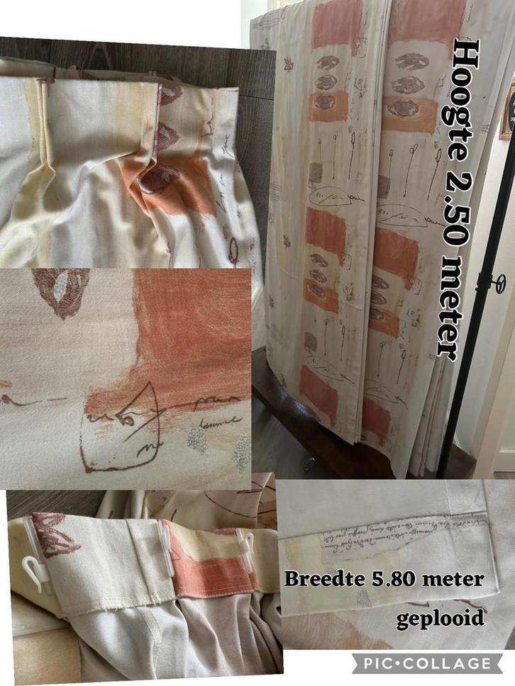 Gordijnen 2.50x5.80m - Zo goed als nieuw, Huis en Inrichting, Stoffering | Gordijnen en Lamellen, Zo goed als nieuw, 200 cm of meer