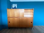 Vintage Gelamineerd Dressoir highboard kast, Huis en Inrichting, Kasten | Dressoirs, Ophalen, Gebruikt, 100 tot 150 cm, Met lade(s)