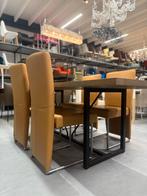 4 Nieuw Rolf Benz 7400 Eetkamerstoel leer Design stoel Camel, Bruin, Nieuw, Leer, Ophalen of Verzenden