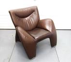 Leolux Echnaton in Bruin leer ontwerp Jan Armgardt., Huis en Inrichting, Fauteuils, Ophalen, Gebruikt, 75 tot 100 cm, Leer