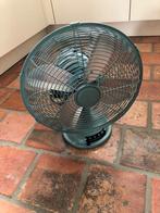 Retro ventilator - grijsgroen metaal - Handson, Ophalen of Verzenden, Zo goed als nieuw, Tafelventilator