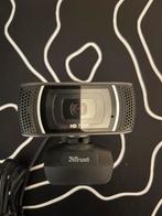 Trust hd 720p webcam zwart, Computers en Software, Webcams, Ophalen, Nieuw, Trust, Monitorclip