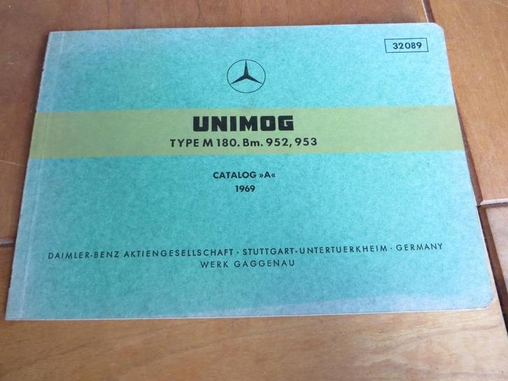 Onderdelen catalogus Mercedes Unimog Motor M180 6-cil. 1969, Auto diversen, Handleidingen en Instructieboekjes, Ophalen of Verzenden
