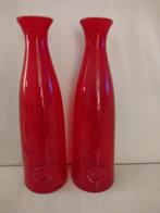 2 Rode Sierflessen, Ophalen, Minder dan 50 cm, Rood, Glas