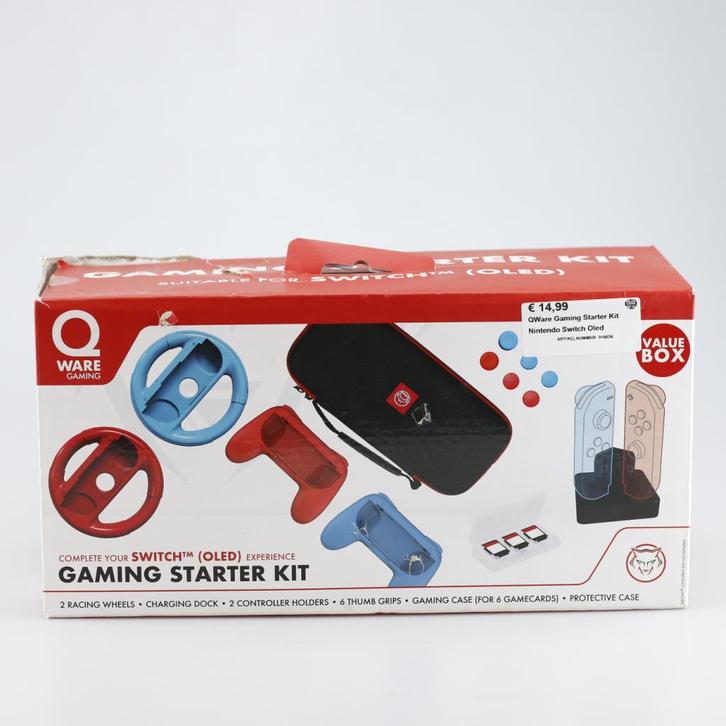 QWare Gaming Starter Kit Nintendo Switch Oled, Computers en Software, Netwerk switches, Zo goed als nieuw