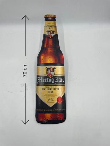 Reclamebord Hertog Jan fles groot 20x70cm aluminium beschikbaar voor biedingen