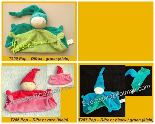 T256 Pop / Tutpopje - Difrax : Roze velours tutpopje (klein), Kinderen en Baby's, Speelgoed | Knuffels en Pluche, Zo goed als nieuw