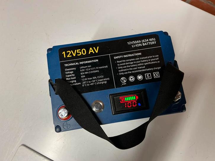 Rebelcell 12V50 AV Lithium Accu, Watersport en Boten, Hengelsport | Algemeen, Gebruikt, Ophalen of Verzenden