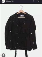 Oversized Spijkerjas zwart met sterren  Kaycee Maat 36, Kleding | Dames, Jassen | Zomer, Zwart, Zo goed als nieuw, Maat 36 (S)