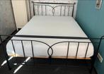 ZGAN: mooi zwart stalen bed afm. 140 x 200 cm, Ophalen, Overige materialen, Zwart, Tweepersoons