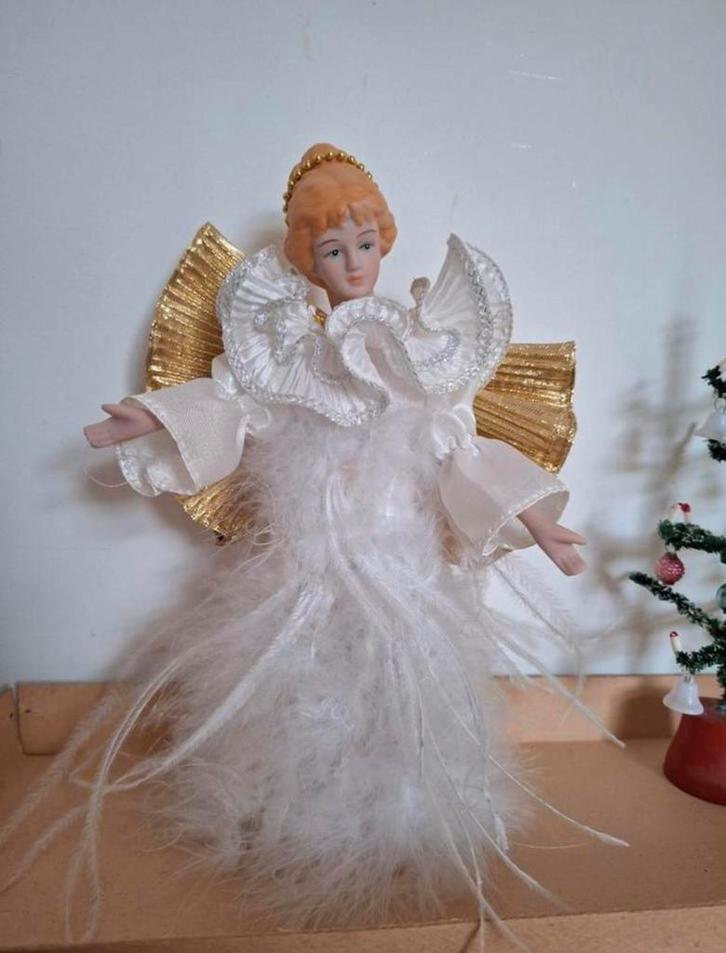 porselein Kerst Engel  kerstboom piek Topper, Diversen, Kerst, Zo goed als nieuw, Ophalen