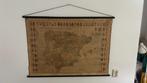 Antieke Spaanse & Portugese landkaart met wapenschilden, Antiek en Kunst, Ophalen