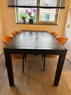 Design tafel van Jan des Bouvrie – omkeerbaar blad wit/zwart, Ophalen, 50 tot 100 cm, Zo goed als nieuw, Vijf personen of meer