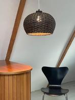 Mid Century rotan hanglamp lamp 1960s bollamp vintage boho, Huis en Inrichting, Lampen | Hanglampen, Minder dan 50 cm, Overige materialen