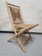 vintage chair/retro stoel van bamboe - inklapbaar, Ophalen, Huis en Inrichting