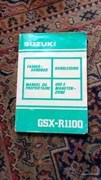 Handleiding Suzuki GSXR1100 GV73A, Ophalen of Verzenden, Zo goed als nieuw