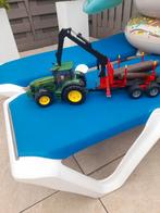 Johndeere tractor met trailer 80cm, Ophalen of Verzenden, Zo goed als nieuw, Tractor of Landbouw