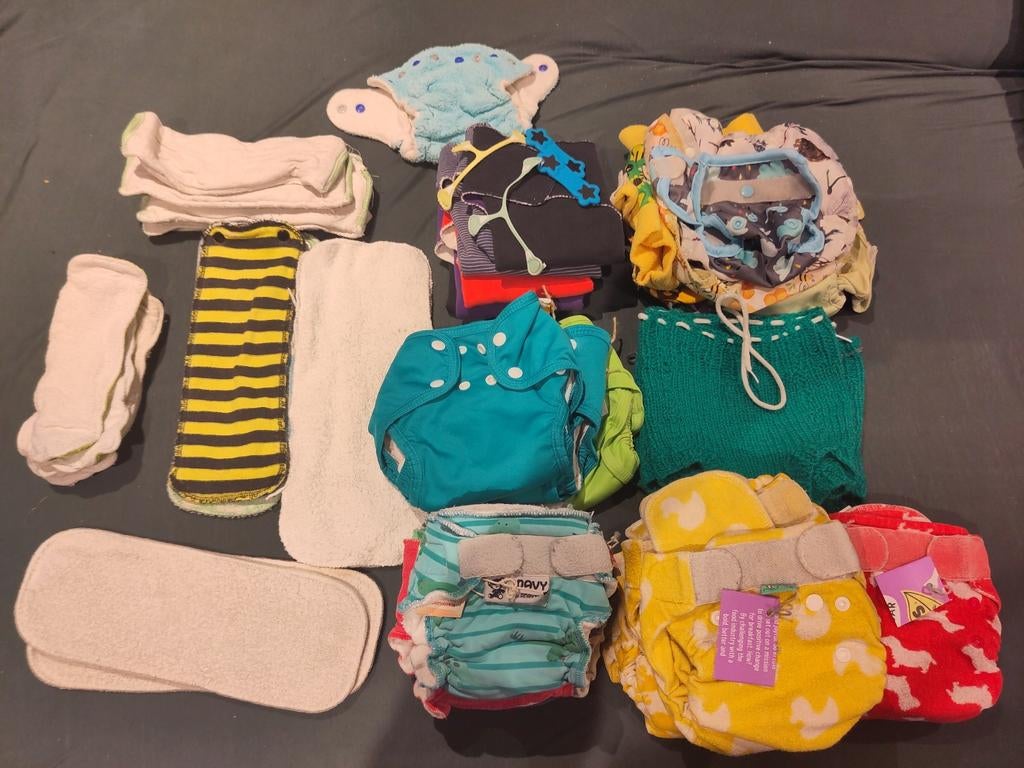 Wasbare luiers pakket diverse merken newborn/maat 1, Kinderen en Baby's, Ophalen of Verzenden, Gebruikt, Diverse merken, Jongen of Meisje
