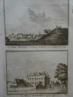 gravure dorp Monster vliedberg, huis Baarland Zeeland 1745, Antiek en Kunst, Verzenden