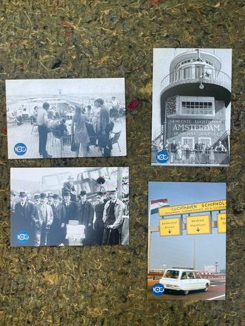 4 Vintage Ansichtkaarten Schiphol beschikbaar voor biedingen