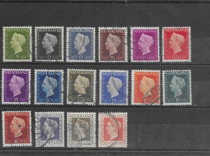 Nederland 1948, NVPH 474 t/m 489, Gestempeld., Postzegels en Munten, Postzegels | Nederland, Gestempeld, Na 1940, Verzenden