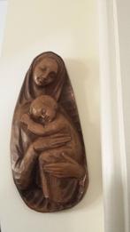 Wanddecoratie ~ MADONNA ~ Moeder met Kind ~ 40 x 18 cm., Ophalen of Verzenden, Zo goed als nieuw, Beeld(je), Christendom | Katholiek