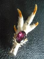 Grouse foot brooche, vogelvoet broche met mooie steen., Overige materialen, Ophalen of Verzenden, Zo goed als nieuw, Met edelsteen