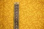 Coupon 100% katoen vintage stof - oker geel bloemen #4019, Hobby en Vrije tijd, Geel, Nieuw, Ophalen of Verzenden, 30 tot 120 cm