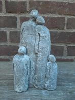 Gezin betonnen beeld tuinbeeld beton beeldje, Ophalen of Verzenden, Nieuw