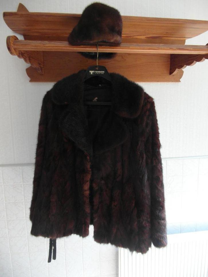 nerts bontjas, Kleding | Dames, Jassen | Winter, Zo goed als nieuw, Maat 42/44 (L), Bruin, Ophalen