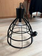 Zwart metalen hanglamp hoogte 50, diameter 50, Huis en Inrichting, Lampen | Hanglampen, Ophalen, Zo goed als nieuw, 50 tot 75 cm