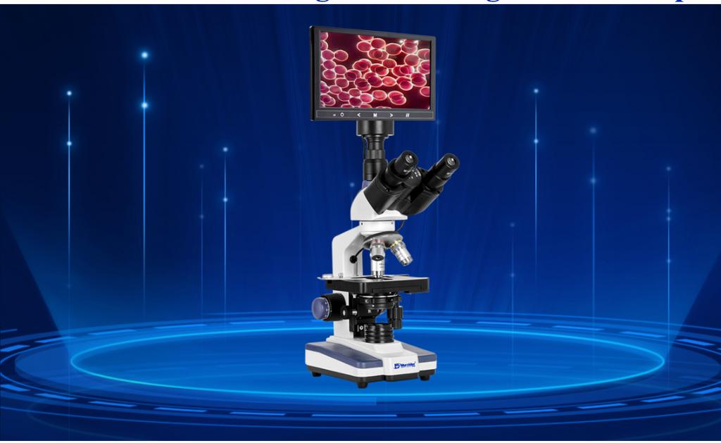 MSD1012 Donkerveld Biologische Microscoop met Scherm, Ophalen of Verzenden, Zo goed als nieuw, 400x tot 1000x, Biologische microscoop