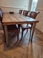 Landelijk keuken tafel steigerhout, Ophalen, 200 cm of meer, 50 tot 100 cm, Zo goed als nieuw