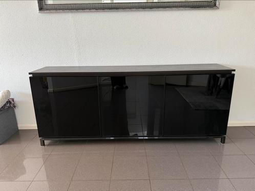 Natuzzi dressoir zwart 185X46X76, Huis en Inrichting, Kasten | Dressoirs, Gebruikt, 150 tot 200 cm, 25 tot 50 cm, Met deur(en)