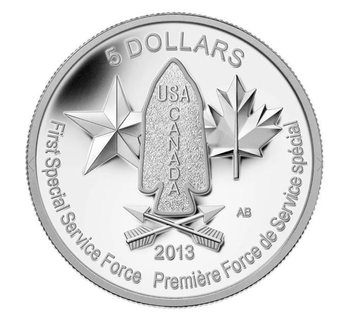 Canada - 5 Dollars 2013 - Devil's Brigade, Postzegels en Munten, Munten | Amerika, Setje, Noord-Amerika, Zilver, Ophalen of Verzenden