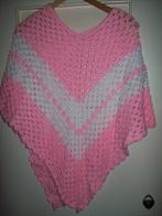 Poncho Gehaakt  roze/wit 36 (S), Nieuw, Ophalen of Verzenden, Hand gemaakt, Roze