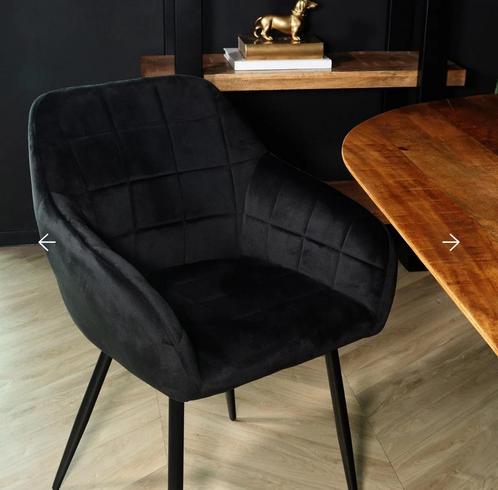 Nieuw in doos | Zwarte Stoel met armleuning, Huis en Inrichting, Stoelen, Nieuw, Eén, Stof, Zwart, Ophalen