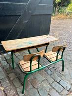 Dubbele oude lessenaar/ schoolbankje, Ophalen of Verzenden, Zo goed als nieuw