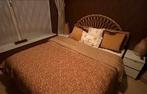 Rotan Hoofdbord - Sfeervolle slaapkamer, Huis en Inrichting, Slaapkamer | Bedden, Beige, Tweepersoons, Ophalen of Verzenden, Zo goed als nieuw
