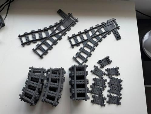 LEGO treinrails set – wissels, bochten, rechte en flex, Kinderen en Baby's, Speelgoed | Duplo en Lego, Gebruikt, Lego, Losse stenen