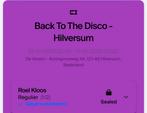 Hilversum De Vorstin:Back To The Disco 10 oktober,2 kaartjes, Tickets en Kaartjes, Twee personen