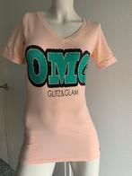 Glitz&glam shirt met steentjes maat s, Kleding | Dames, Verzenden, Oranje, Zo goed als nieuw, Glitz&glam