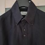 Leuk linnen  overhemd  van  Gentiluomo,  vintage, maat 43, Gedragen, Verzenden, Blauw, Gentiluomo