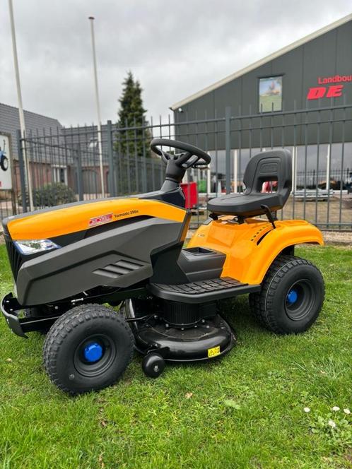 Stiga tornado 598e nieuw !! 100 procent elektrisch, Tuin en Terras, Zitmaaiers, Nieuw, 90 tot 120 cm, Elektrische starter, Mulchfunctie