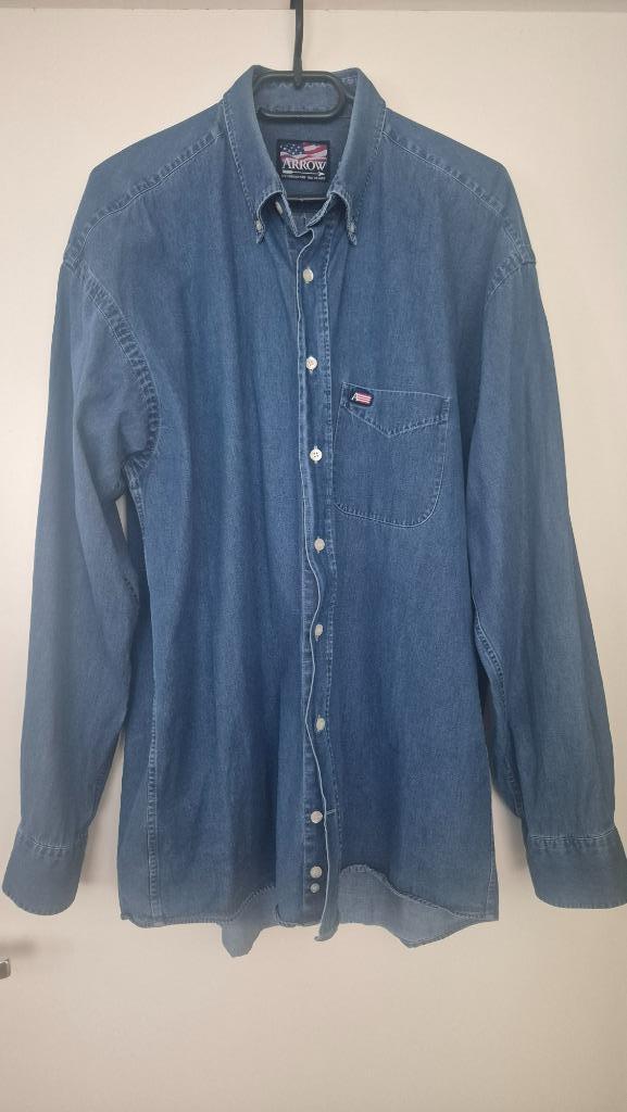 Arrow Jeans overhemd, maat XL, Kleding | Heren, Overhemden, Zo goed als nieuw, Halswijdte 43/44 (XL), Blauw, Ophalen of Verzenden