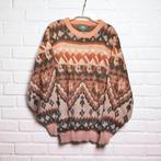 Vintage Trui Maat S Roze Grijs Gebreid Noorse Print, Kleding | Heren, Truien en Vesten, Vintage, Zo goed als nieuw, Grijs, V