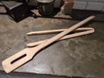Antieke houten wastang en roerstok foto 1 t/m 3 set 6.95, Ophalen of Verzenden