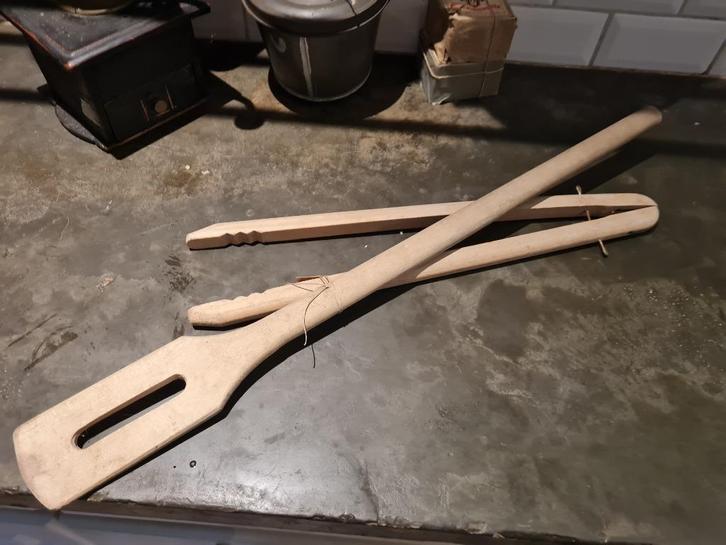 Antieke houten wastang en roerstok foto 1 t/m 3 set 6.95, Antiek en Kunst, Antiek | Gereedschap en Instrumenten, Ophalen of Verzenden